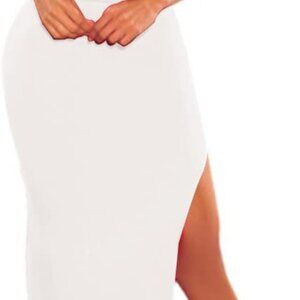 Women's Sleeveless Halter Maxi Dress with Side Slit Backless Bodycon